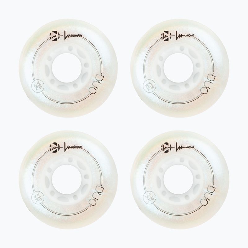 Roller skate wheels Luminous Led Wheels Duo 76mm/85A X4 white/pearl 2