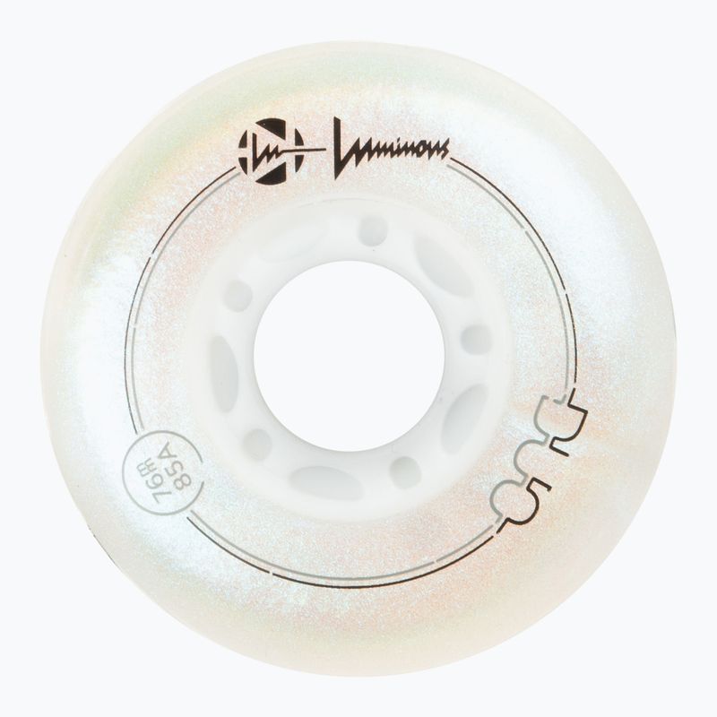 Roller skate wheels Luminous Led Wheels Duo 76mm/85A X4 white/pearl 3