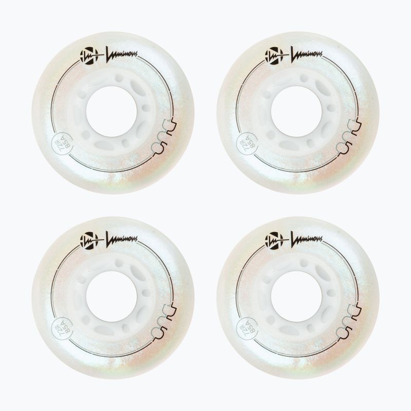 Roller skate wheels Luminous Led Wheels Duo 72mm/85A X4 white/pearl 2