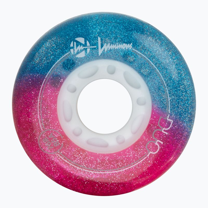 Roller skate wheels Luminous Led Wheels Duo 76mm/85A X4 galaxy/purple 3