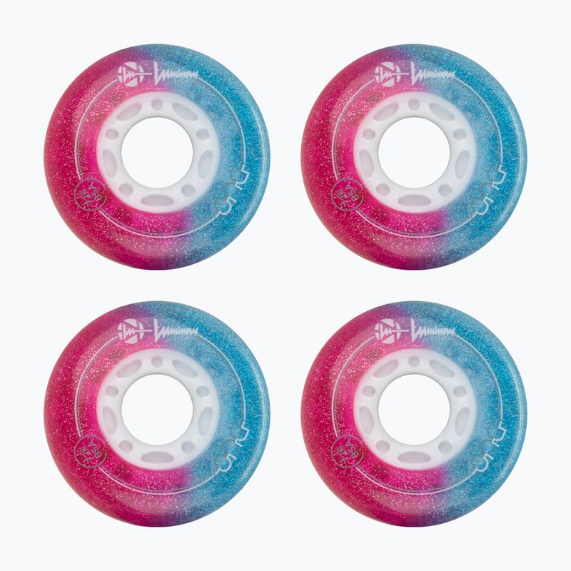 Roller skate wheels Luminous Led Wheels Duo 72mm/85A X4 galaxy/purple 2