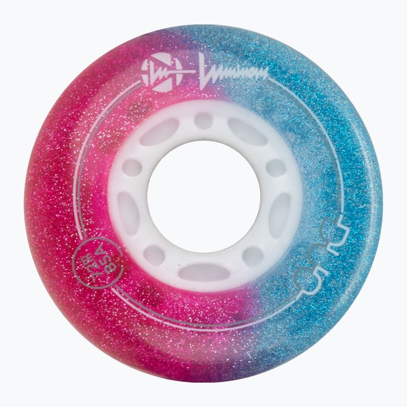 Roller skate wheels Luminous Led Wheels Duo 72mm/85A X4 galaxy/purple 3