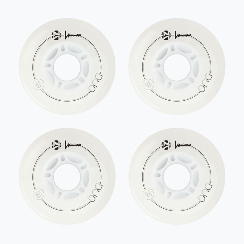 Roller skate wheels Luminous Led Wheels Duo 84mm/85A X4 white/blue 2