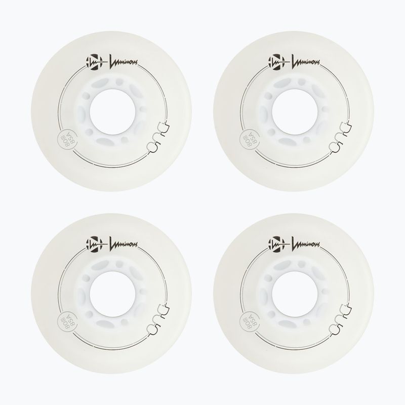 Roller skate wheels Luminous Led Wheels Duo 80mm/85A X4 white/blue 2