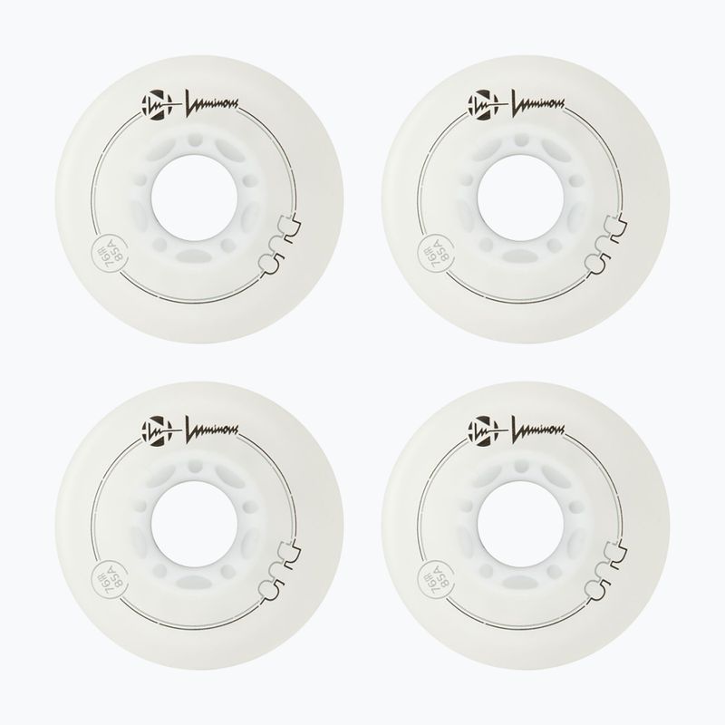 Roller skate wheels Luminous Led Wheels Duo 76mm/85A X4 white/blue 2