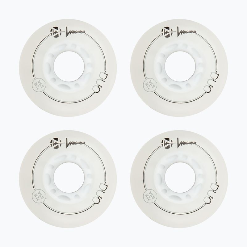 Roller skate wheels Luminous Led Wheels Duo 72mm/85A X4 white/blue 2