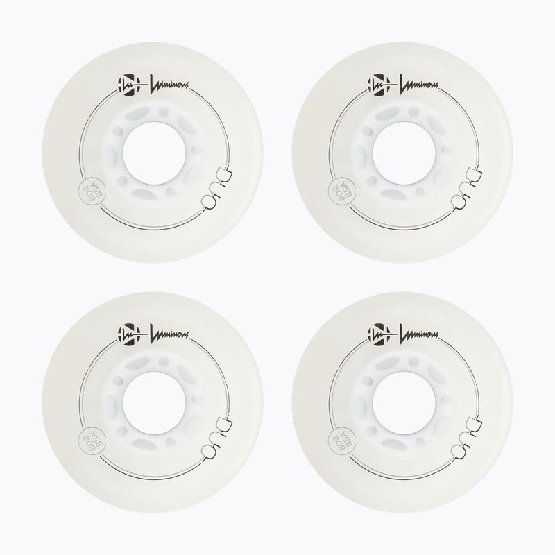 Roller skate wheels Luminous Led Wheels Duo 80mm/85A X4 white/red 2