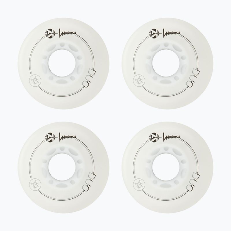 Roller skate wheels Luminous Led Wheels Duo 76mm/85A X4 white/red 2