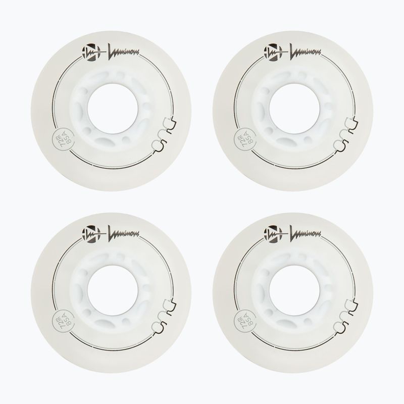 Roller skate wheels Luminous Led Wheels Duo 72mm/85A X4 white/red 2