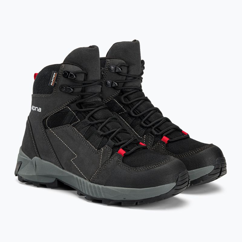 Men's trekking boots Alpina Tracker Mid black/grey 4