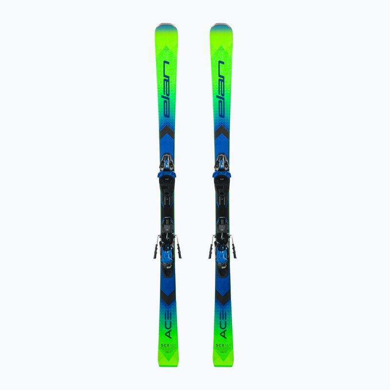Elan Ace SCX Fusion + EMX 12 downhill skis green-blue AAJHRC21