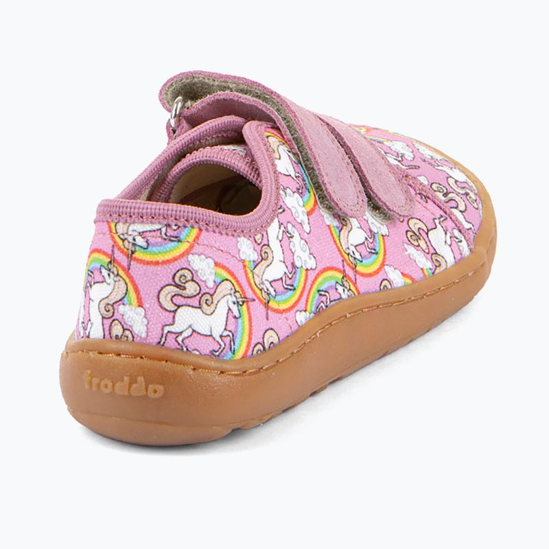 Children's barefoot shoes Froddo Canvas white/pink 4