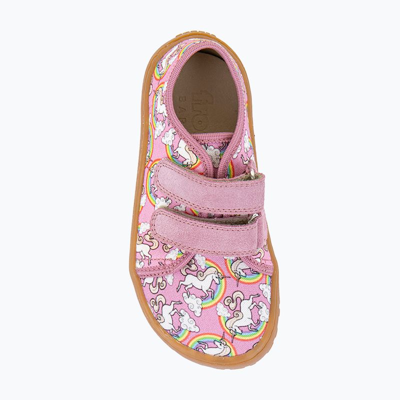 Children's barefoot shoes Froddo Canvas white/pink 6