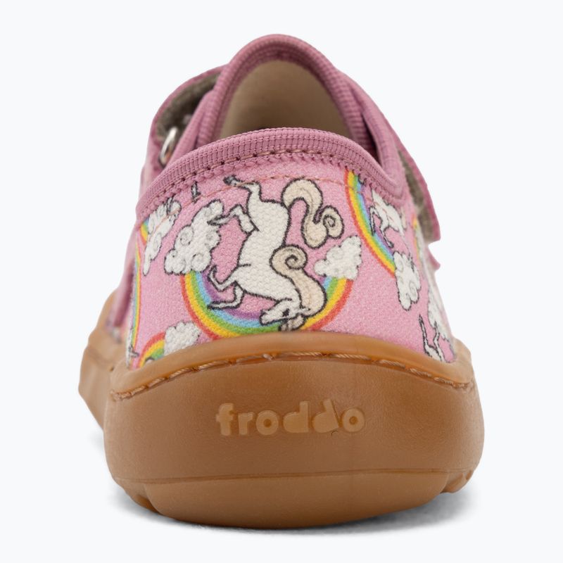 Children's barefoot shoes Froddo Canvas white/pink 6