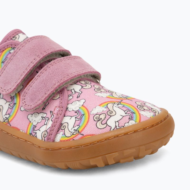 Children's barefoot shoes Froddo Canvas white/pink 7