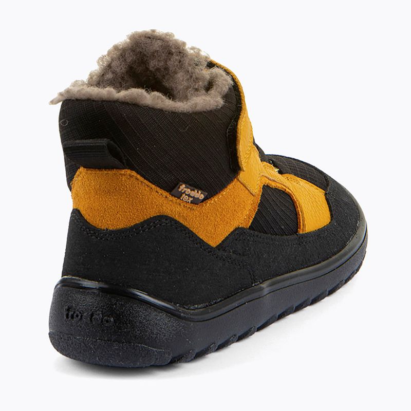 Children's barefoot snow boots Froddo Barefoot Up Path Tex black/yellow 5