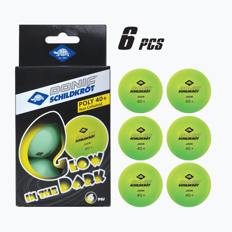 Donic-Schildkröt Glow In The Dark Poly 40+ 6pcs glow table tennis balls.