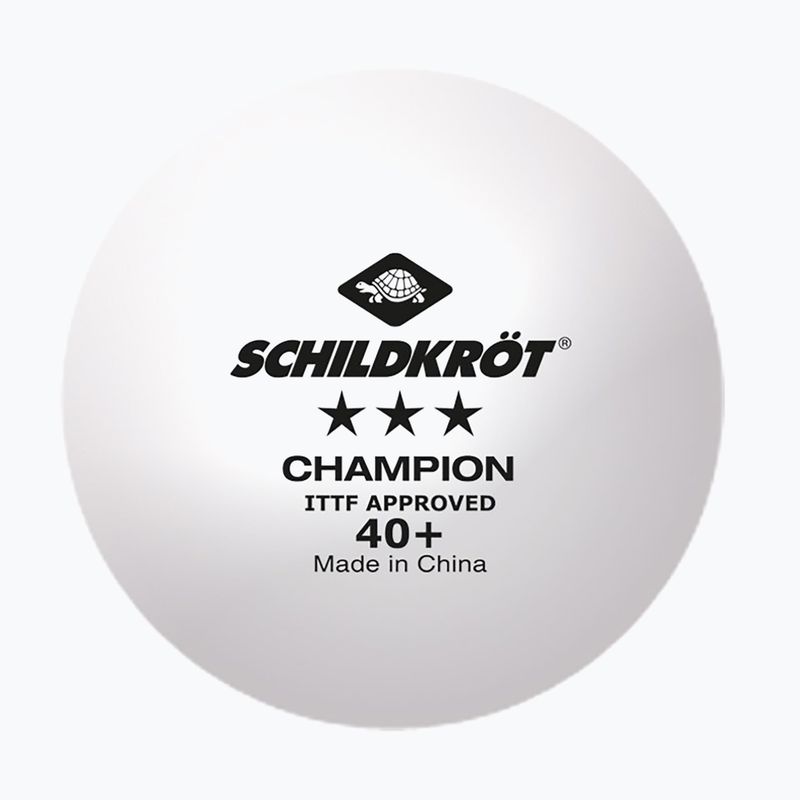 Donic-Schildkrött 3-Star Champion ITTF Poly 40+ table tennis balls 3 pcs white 608540 2