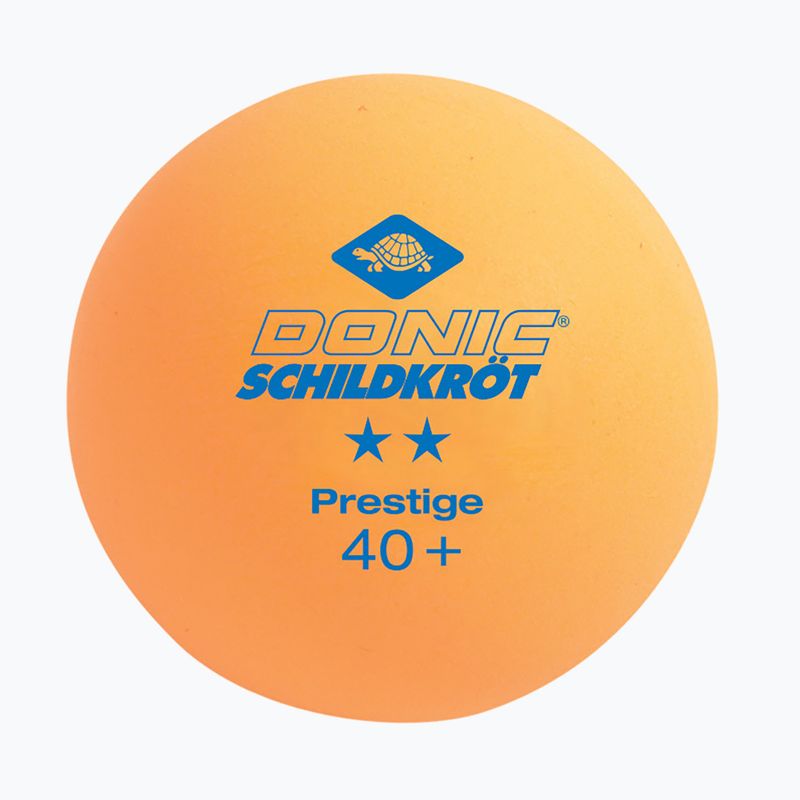 Donic-Schildkröt 2-Stars Prestige Poly 40+ table tennis balls 3pcs orange. 2