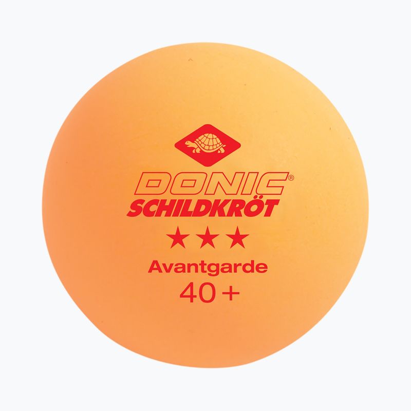 Donic-Schildkröt 3-Stars Avantgarde ball Poly 40+ 3 pcs table tennis balls orange 608338 2