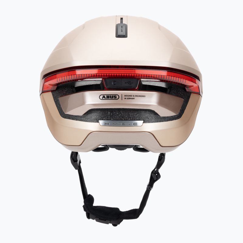 Bike helmet with indicators ABUS Hyp-E champagne gold 4