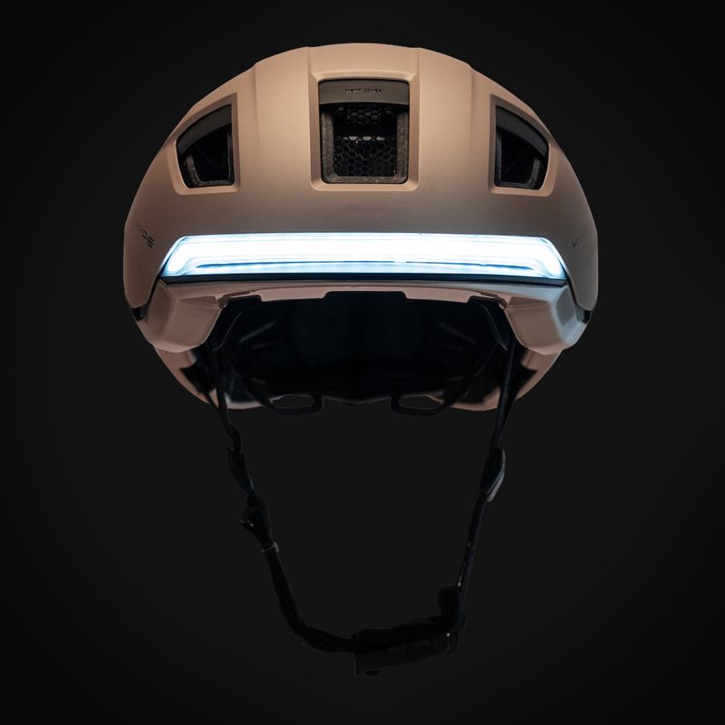 Bike helmet with indicators ABUS Hyp-E champagne gold 8
