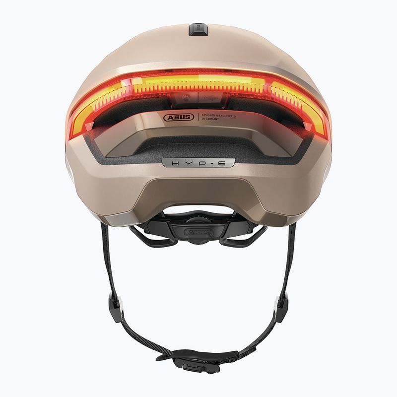 Bike helmet with indicators ABUS Hyp-E champagne gold 6