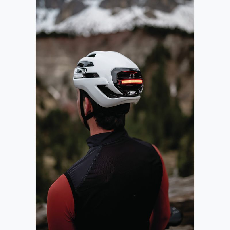 Bike helmet ABUS Taipan LED shiny white 10