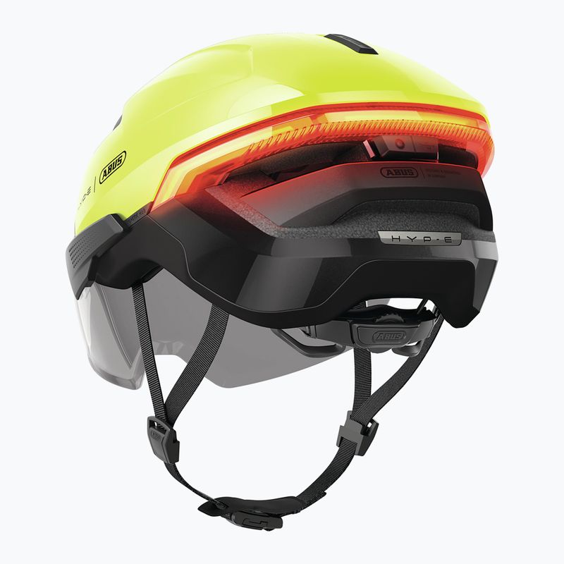 Bike helmet with indicators ABUS Hyp-e Ace signal yellow 12