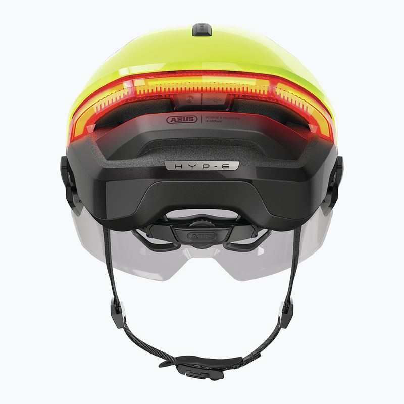 Bike helmet with indicators ABUS Hyp-e Ace signal yellow 14