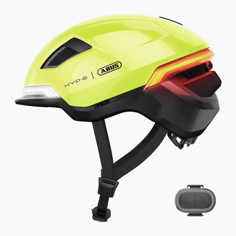 Bike helmet with indicators ABUS Hyp-E signal yellow 3