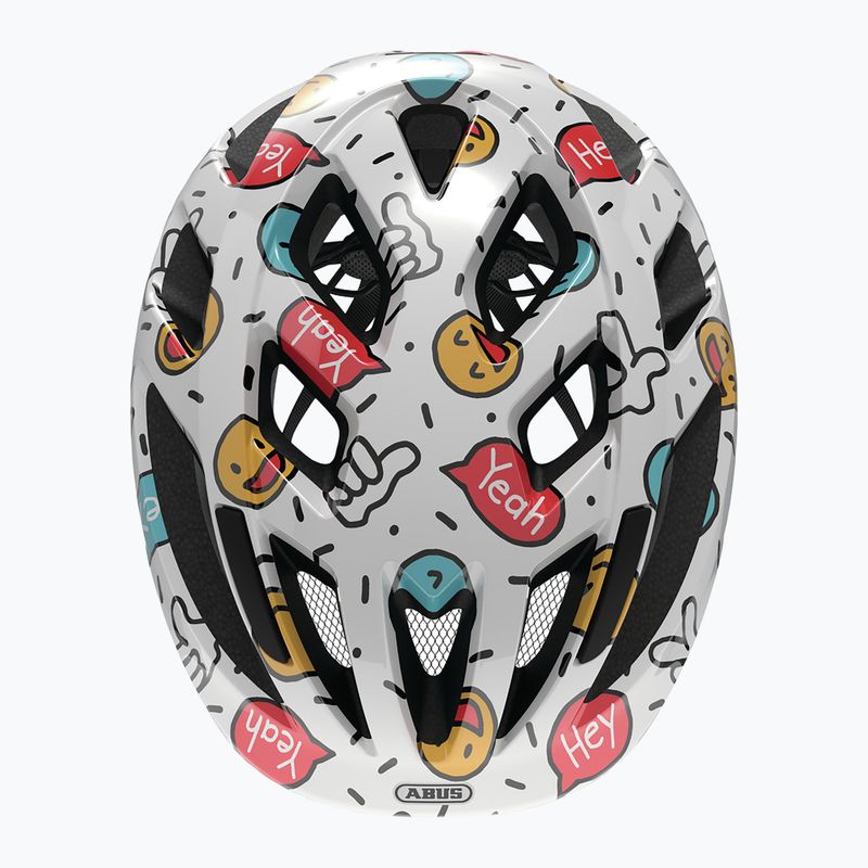 Children's bicycle helmet ABUS Smooty 2.0 white smiley 4