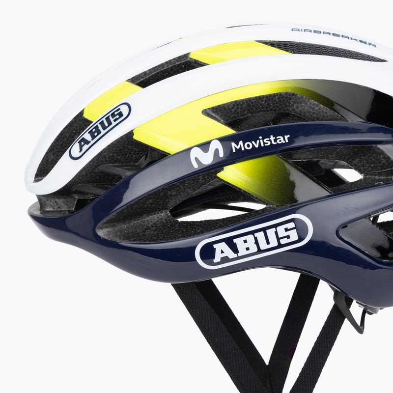 Bicycle helmet ABUS AirBreaker Movistar Team 24 navy/yellow/white 7