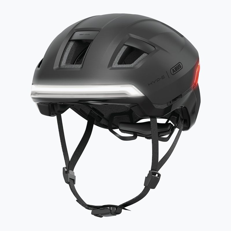 Bicycle helmet with indicators ABUS Hyp-E volcano titan