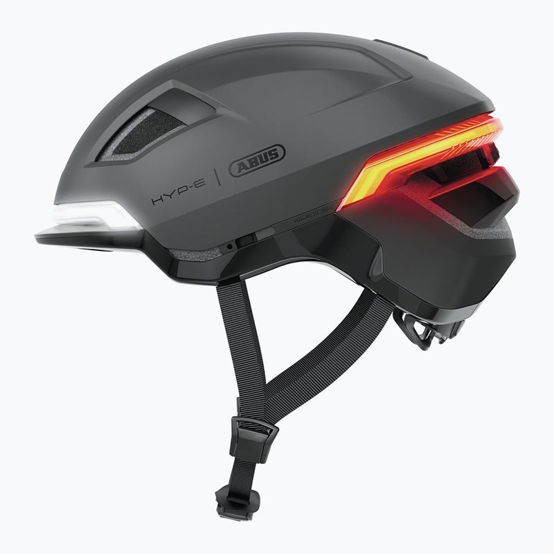 Bicycle helmet with indicators ABUS Hyp-E volcano titan 2