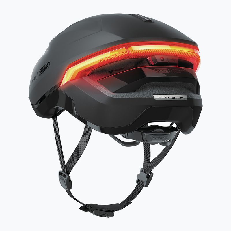 Bicycle helmet with indicators ABUS Hyp-E volcano titan 4