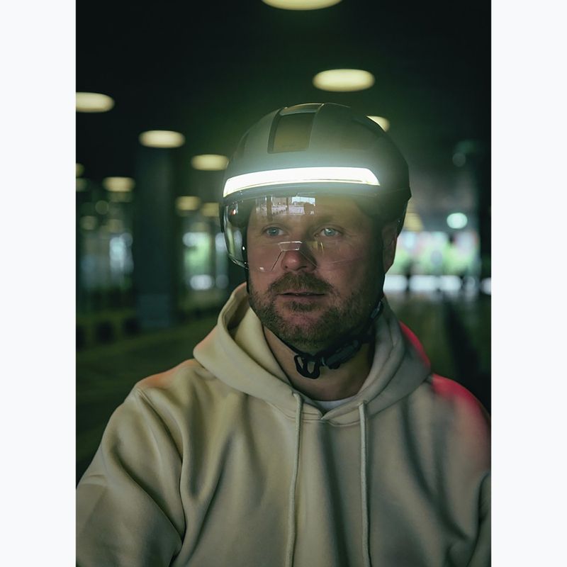 Bicycle helmet with indicators ABUS Hyp-E volcano titan 9