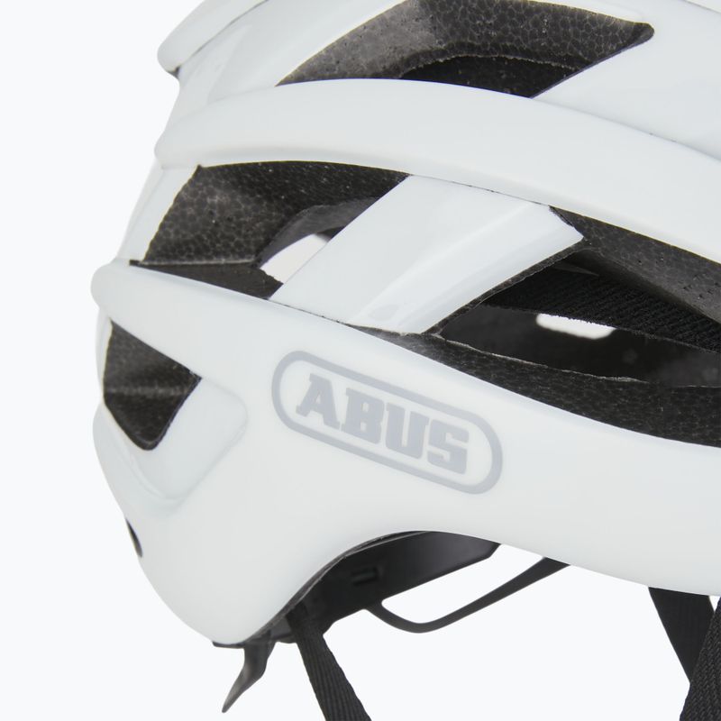 Bicycle helmet ABUS AirBreaker fleece white matt 7