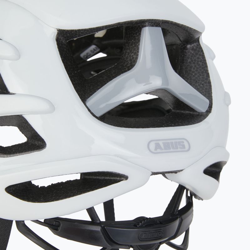 Bicycle helmet ABUS AirBreaker fleece white matt 8