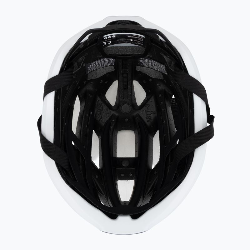 Bicycle helmet ABUS StormChaser Ace fleece white 5