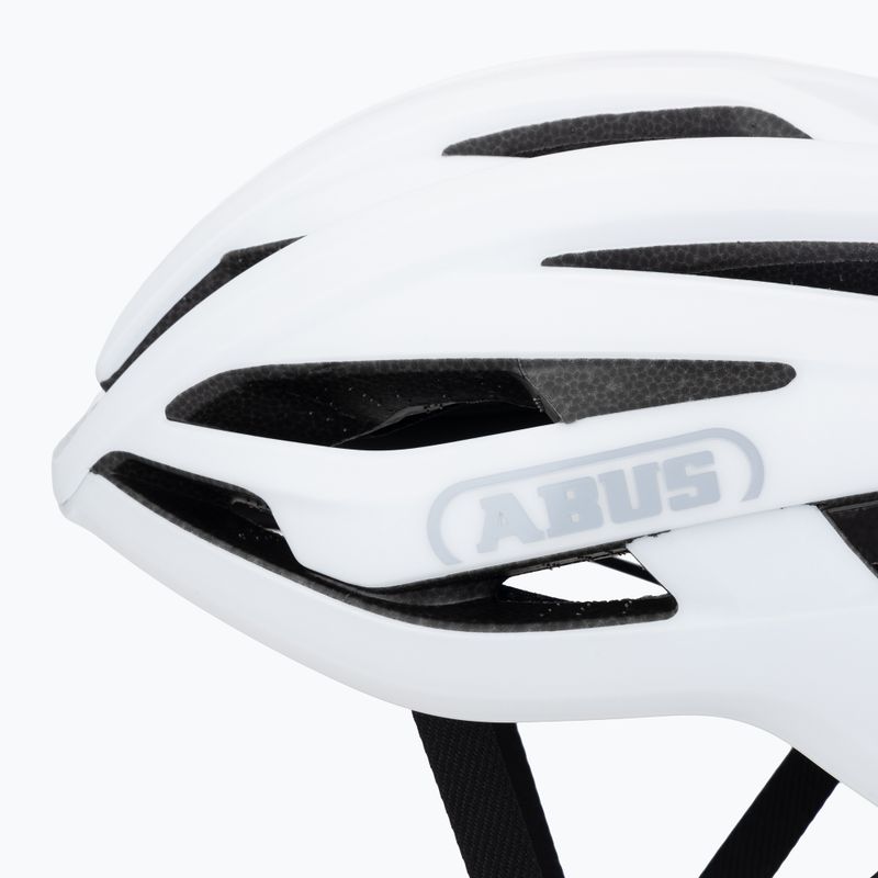 Bicycle helmet ABUS StormChaser Ace fleece white 7
