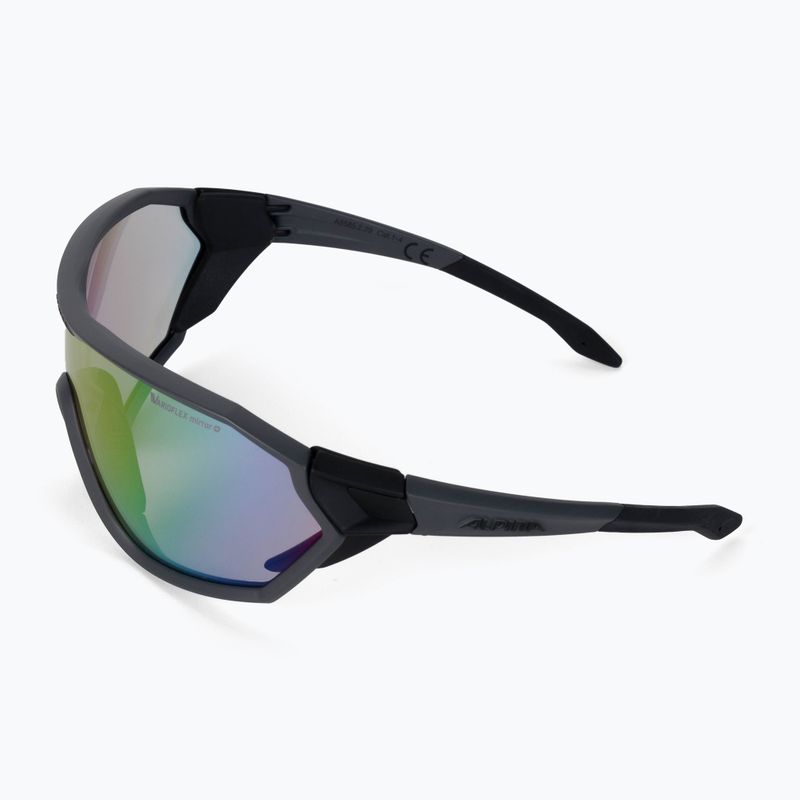 Bicycle goggles Alpina S-Way VM coal matt black/rainbow mirror 4