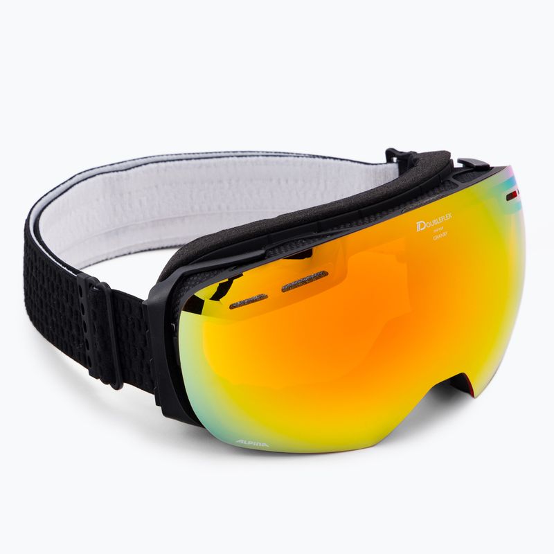 Ski goggles Alpina Granby Q-Lite black matt/red sph