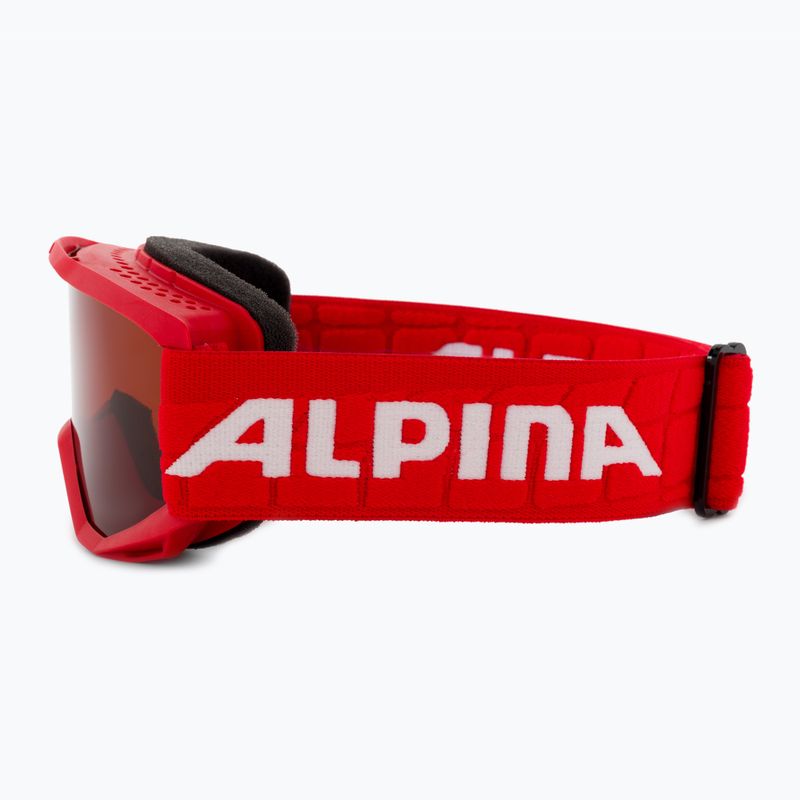 Children's ski goggles Alpina Piney red matt/orange 4