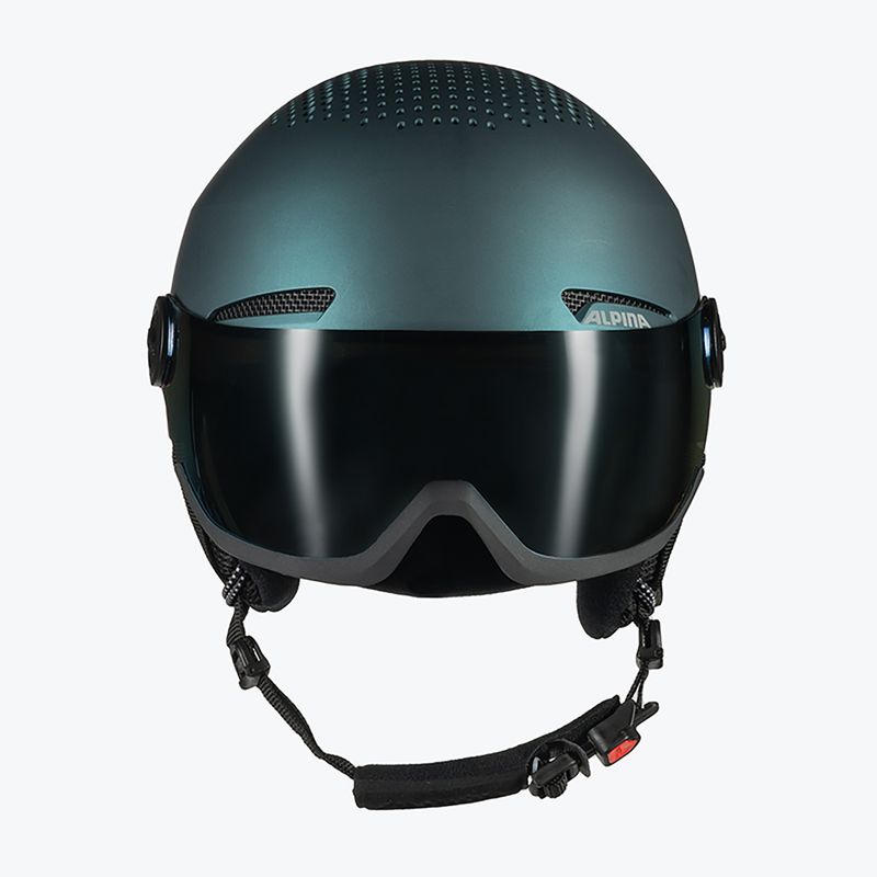 Ski helmet Alpina Arber Visor Q Lite petrol/green matt 4