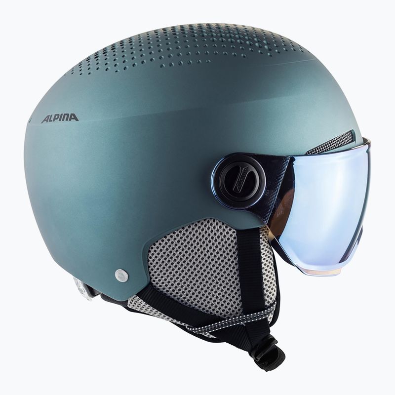 Ski helmet Alpina Arber Visor Q Lite petrol/green matt 13
