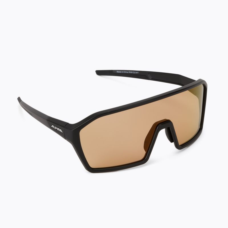 Bicycle goggles Alpina Ram Q-Lite V black  matt/red mirror