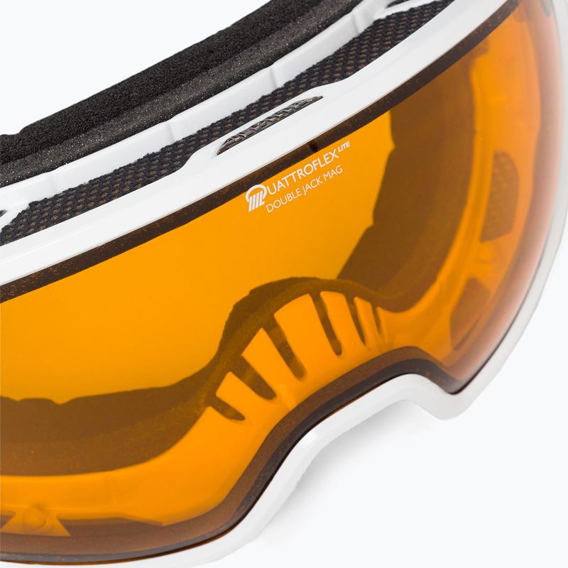 Ski goggles Alpina Double Jack Mag Q-Lite white gloss/mirror black 5