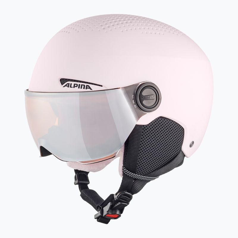 Children's ski helmets Alpina Zupo Visor Q-Lite rose matt 9