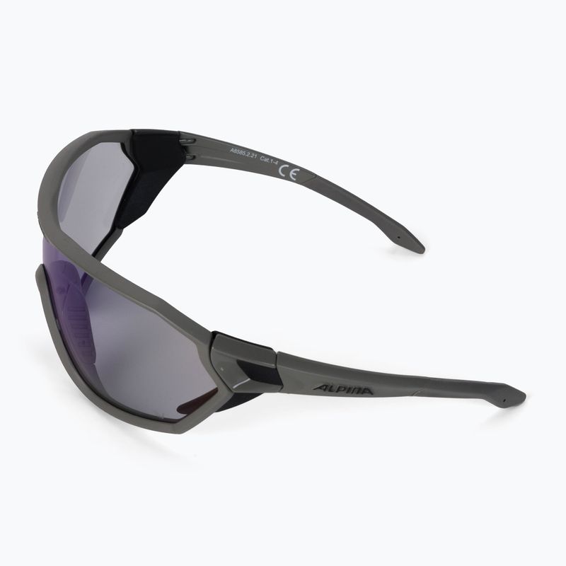 Bicycle goggles Alpina S-Way VM moon-grey matt/blue mirror 4